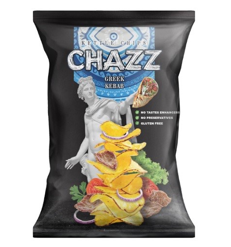 Chazz Potato Chips Greek Kebab Flavour – Patatine Chazz gusto Kebab
